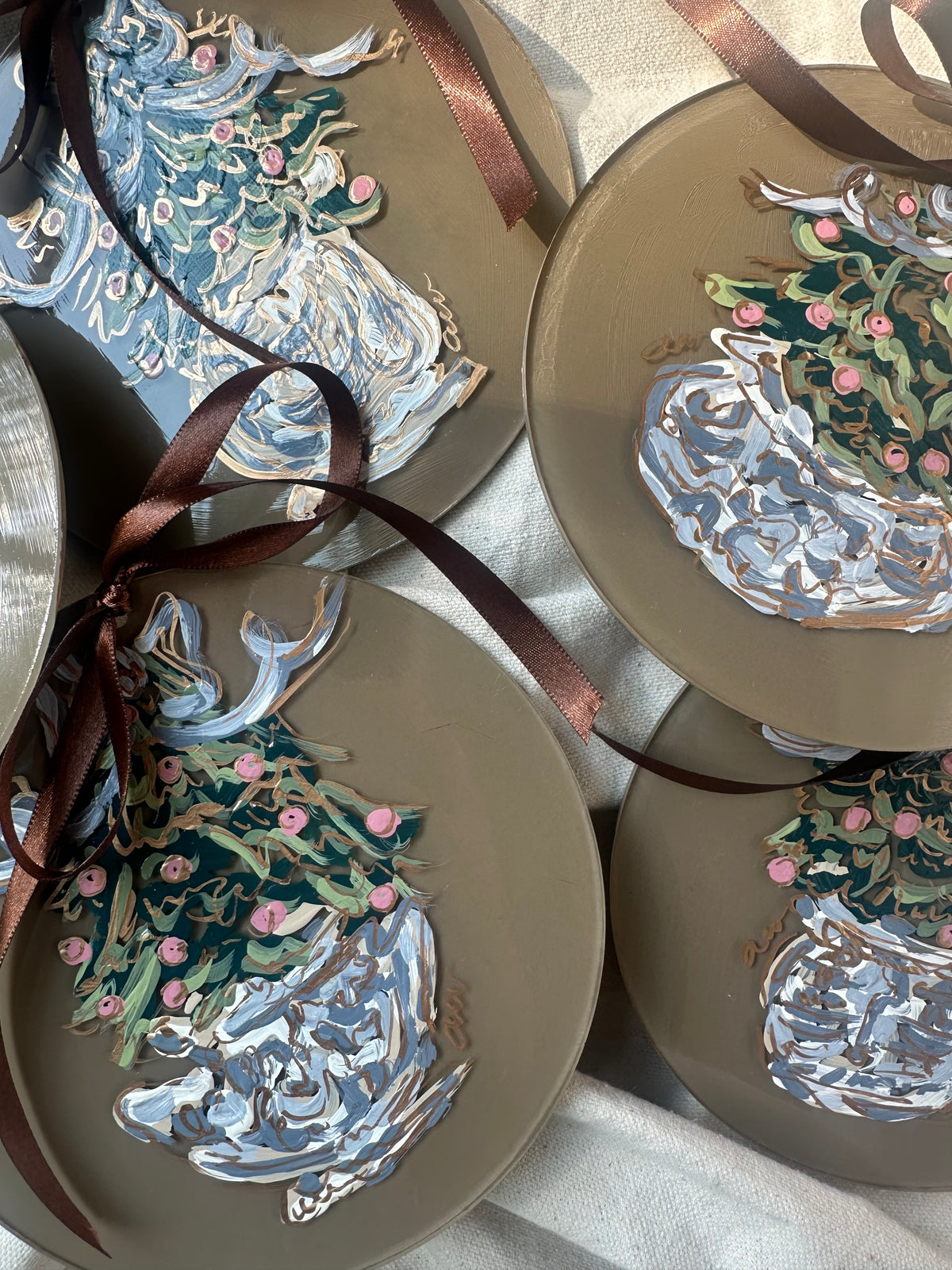 Hand-Painted Chinoiserie Christmas Tree Ornament