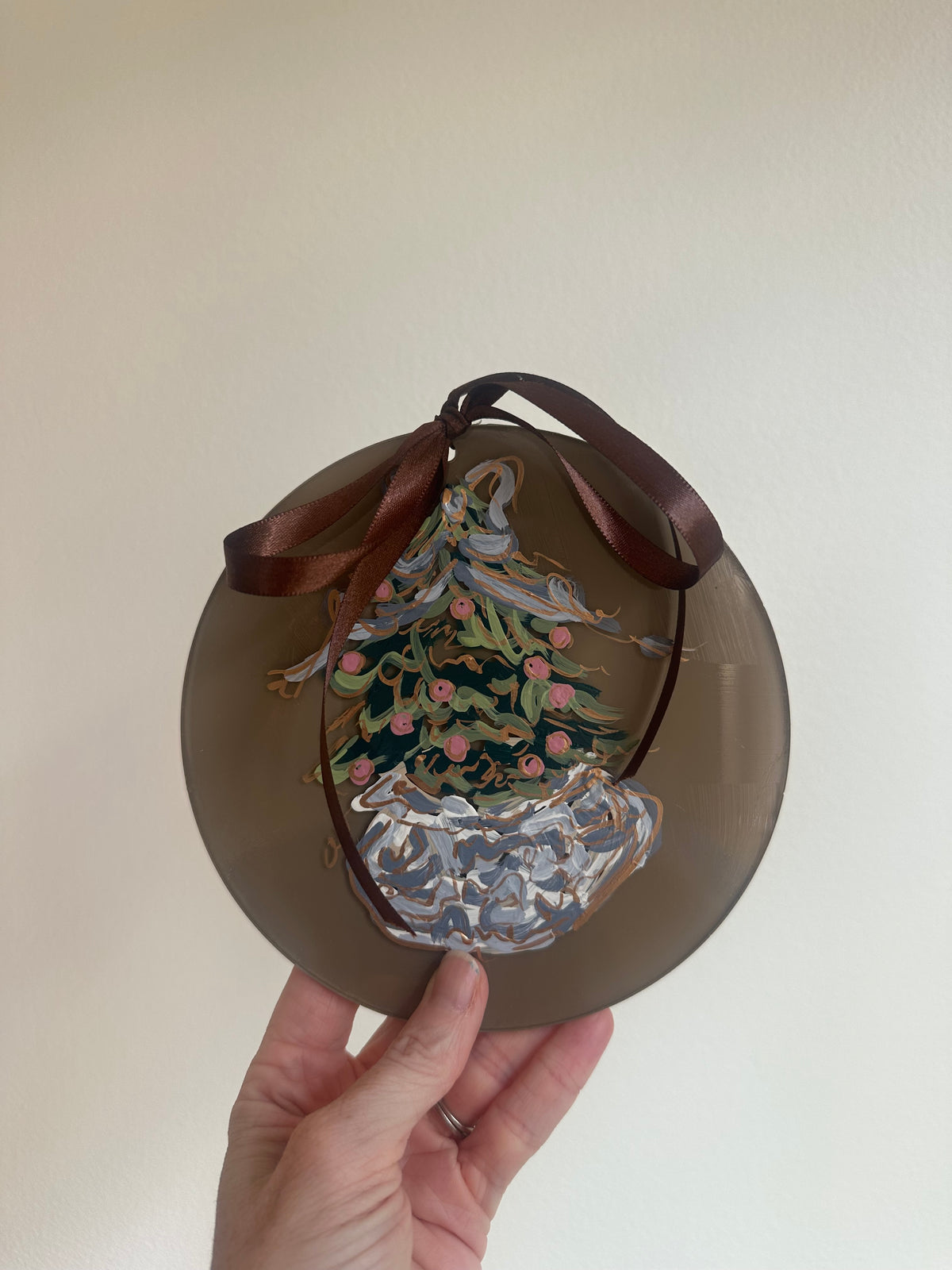 Hand-Painted Chinoiserie Christmas Tree Ornament