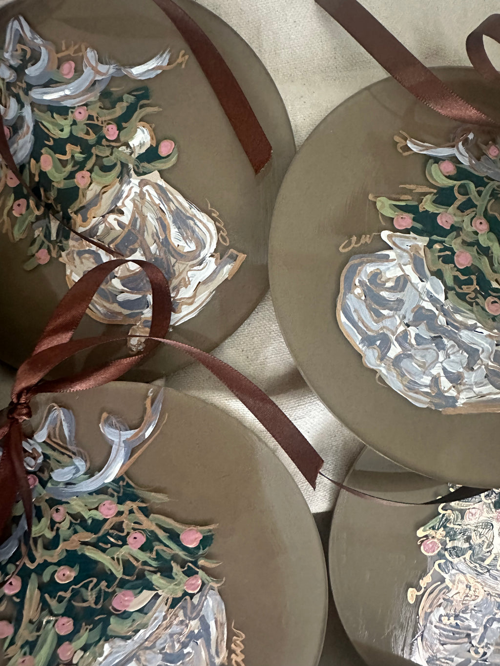 Hand-Painted Chinoiserie Christmas Tree Ornament