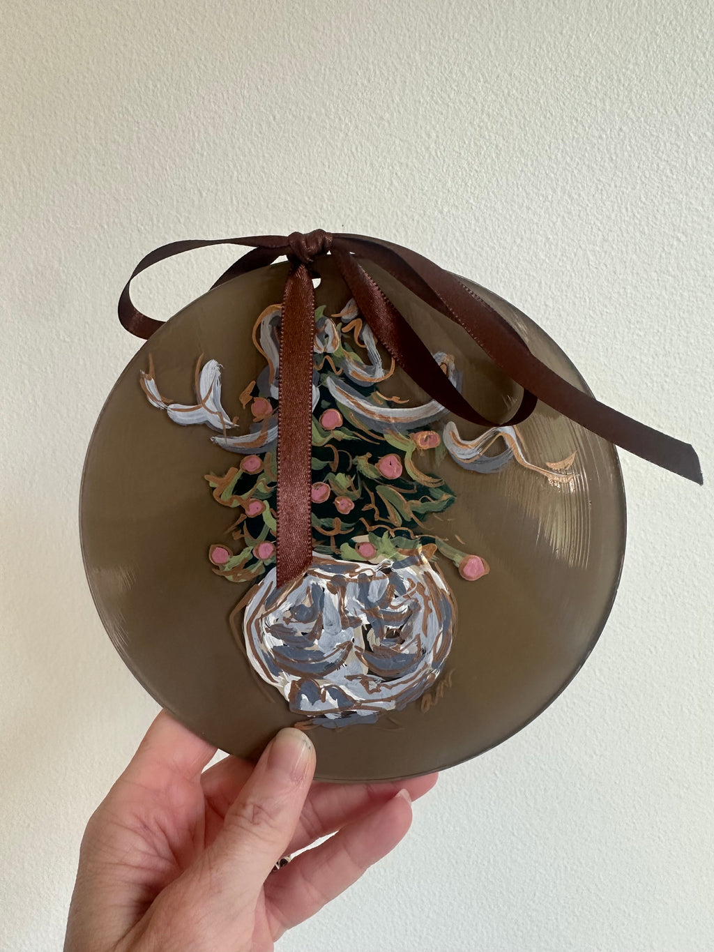 Hand-Painted Chinoiserie Christmas Tree Ornament