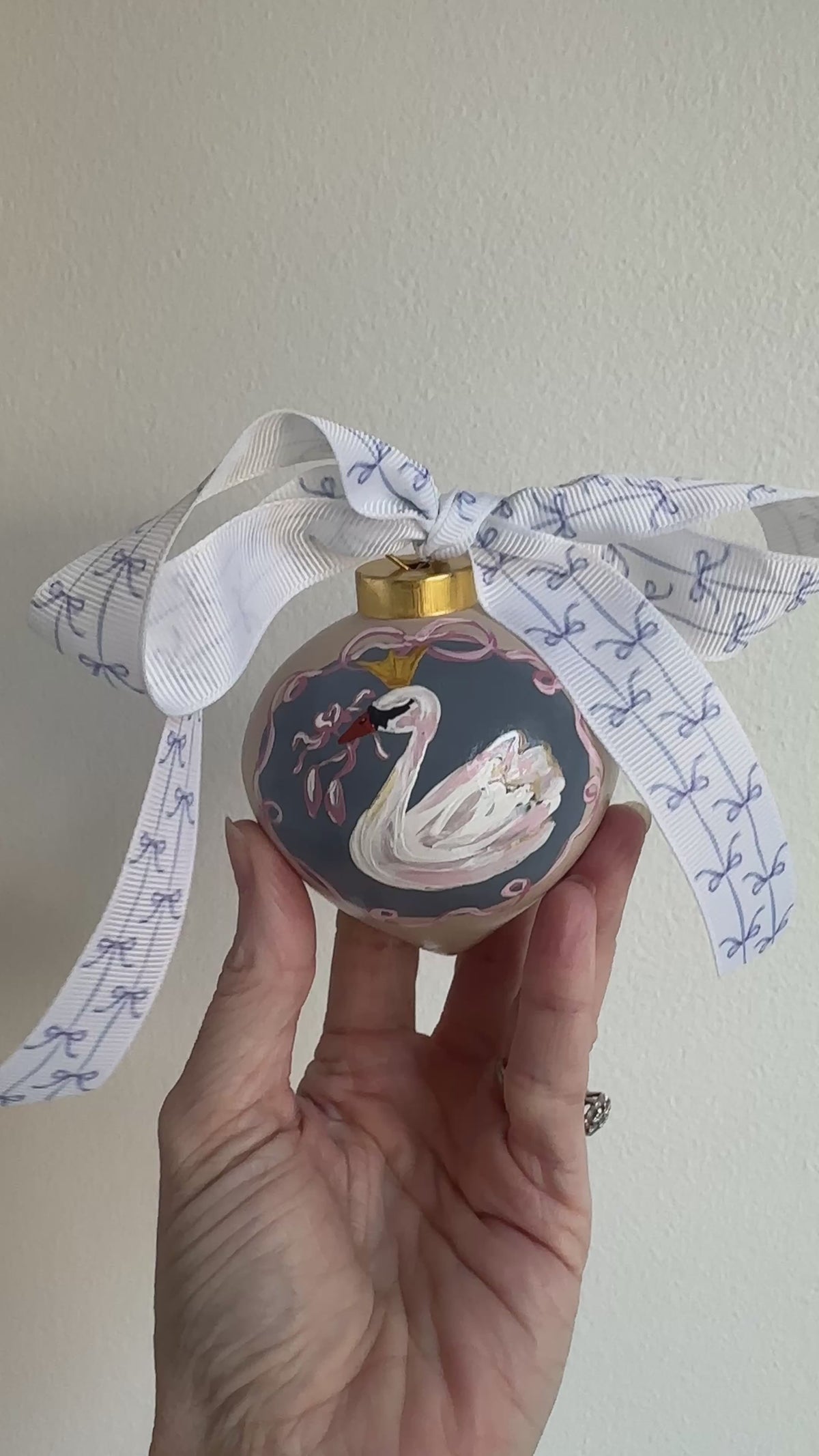 The Nutcracker Hand-Painted Ceramic Ornament - The Swan Princess