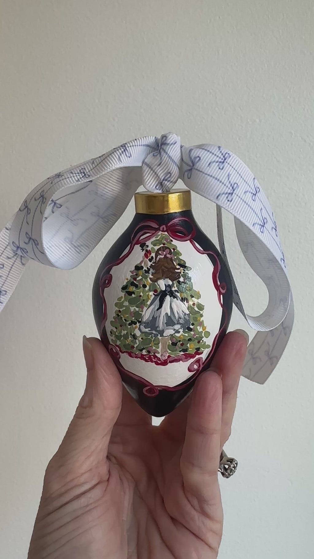 The Nutcracker Hand-Painted Ceramic Ornament - Clara’s Gift