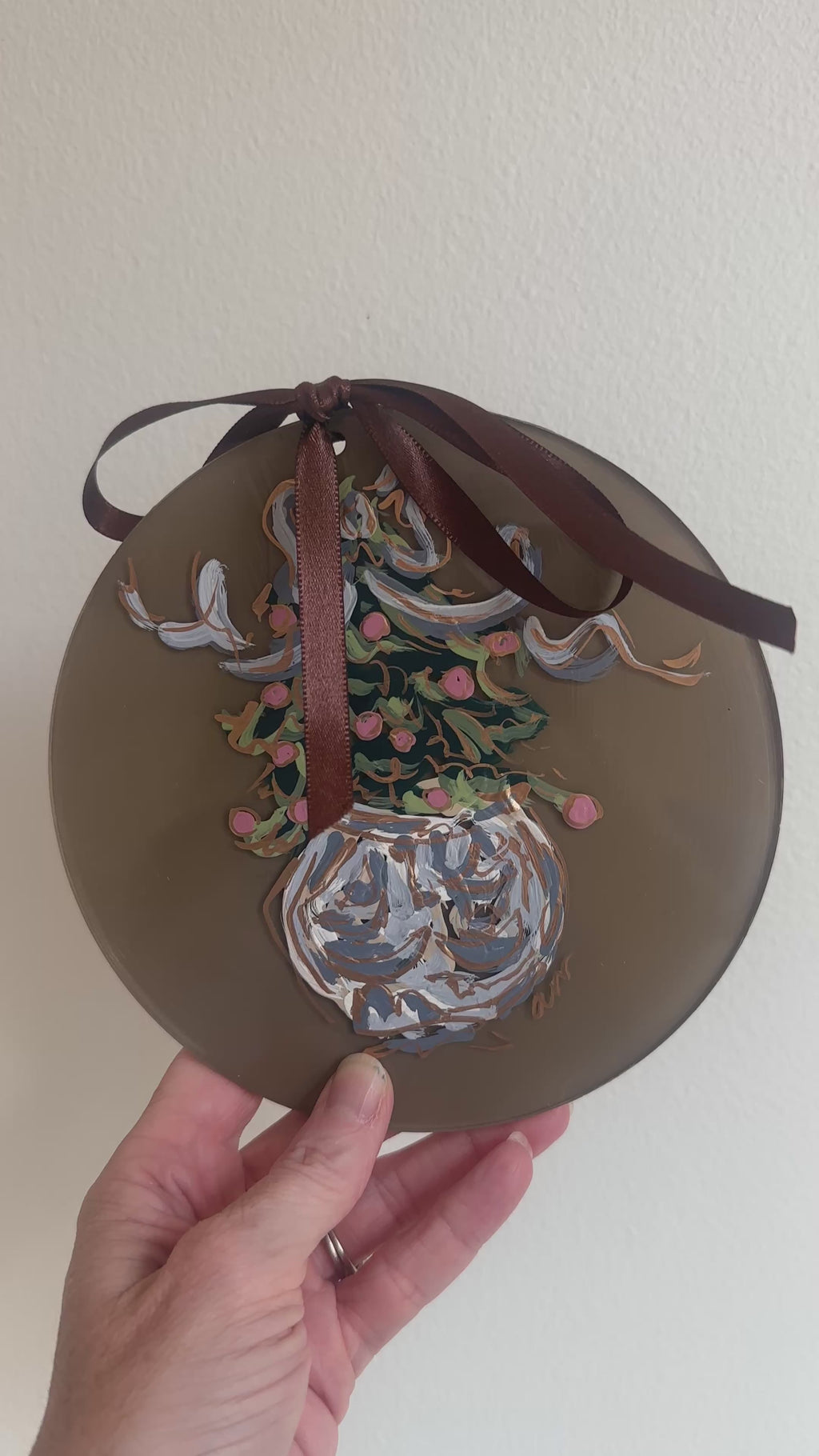 Hand-Painted Chinoiserie Christmas Tree Ornament